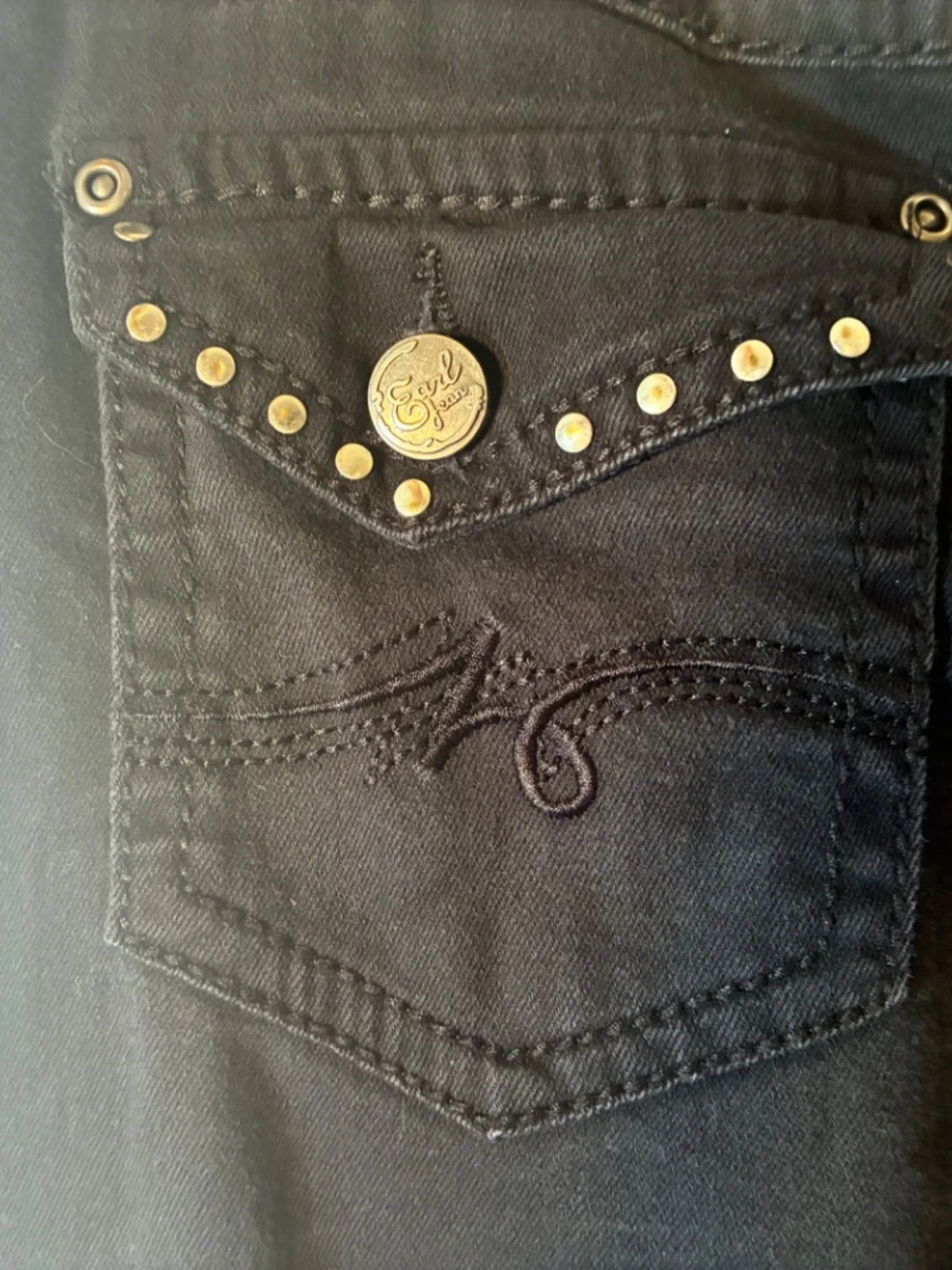 Black Embellished Earl Jeans.